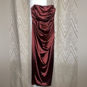 Windsor Deep Red Satin Dress